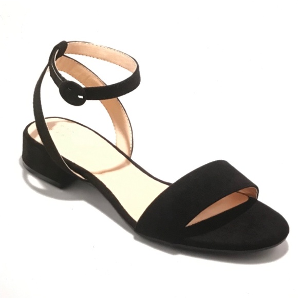 A NEW DAY Winona Ankle Strap Dress Sandals Low Block Heel Black Women’s Size 8 - Picture 1 of 16